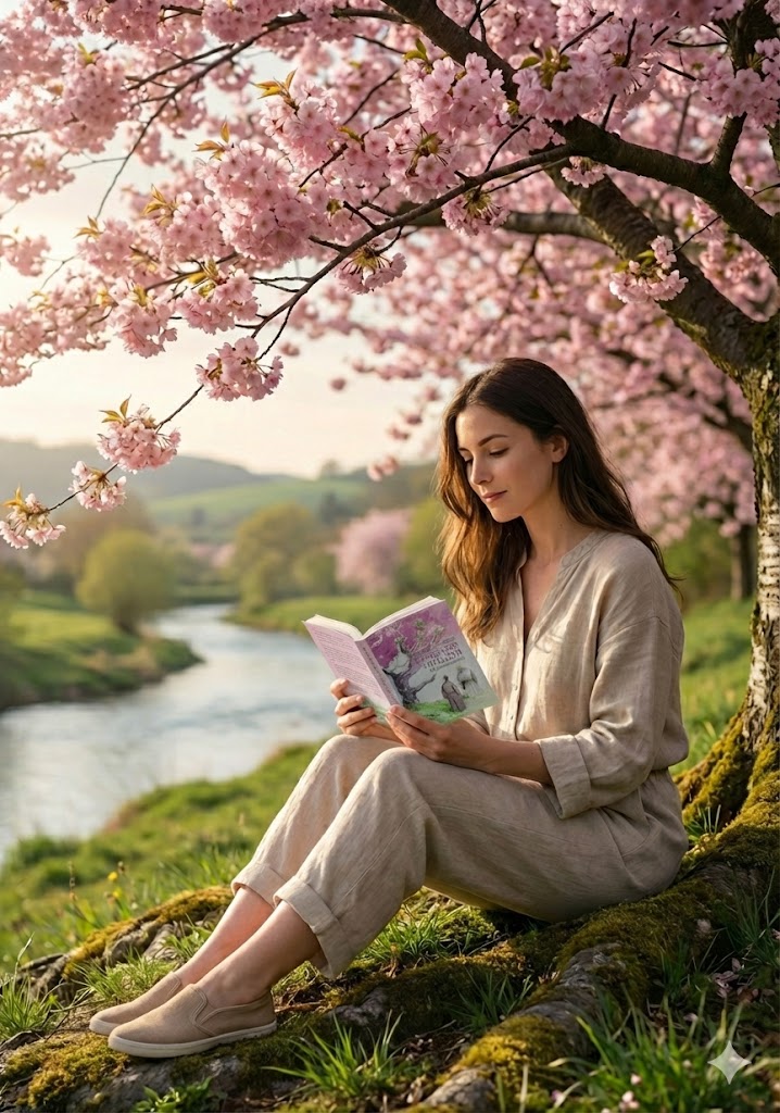 Momento di lettura rilassante di un libro sul benessere interiore e il Reiki